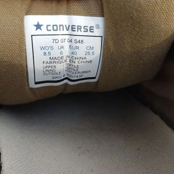 Converse Y2K RARE One Star Ox Green Tan Canvas Skate Sneakers Size 8.5 - Picture 11 of 15